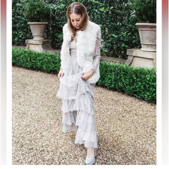 NWT Antonio Melani x Born
on Fifth Clara Metallic Lace
Tiered Ruffle Maxi Dress - Picture 4 of 16